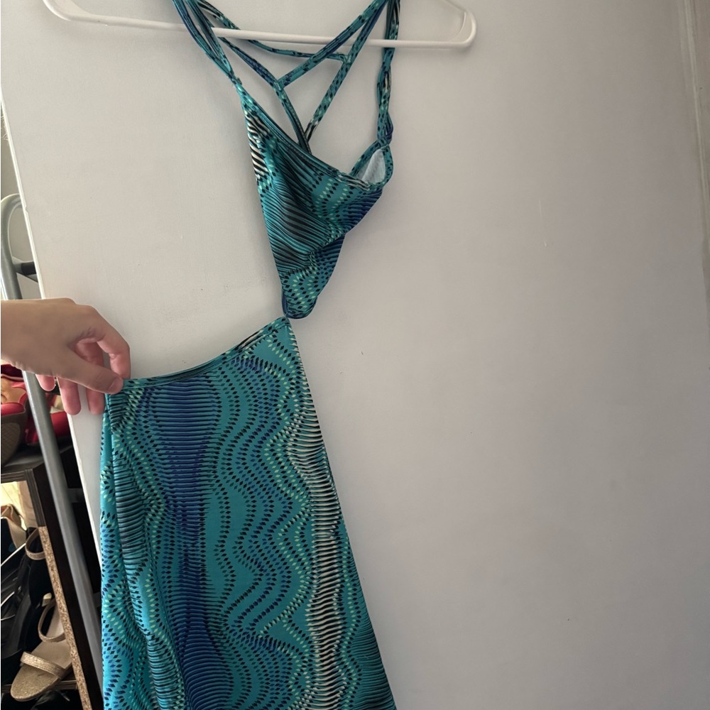 Elegant Blue Strappy Women's Sleepwear